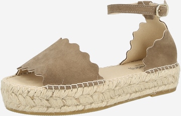 espadrij l´originale Sandaal 'Lyon' in Bruin: voorkant