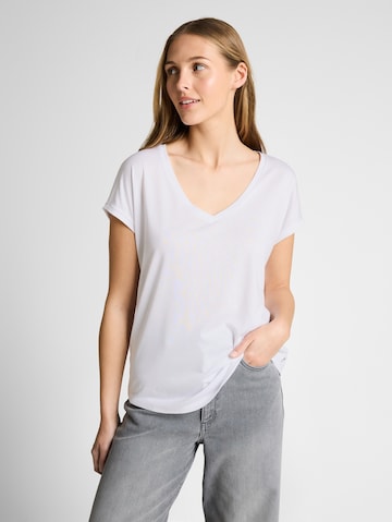 T-shirt TOM TAILOR DENIM en blanc : devant