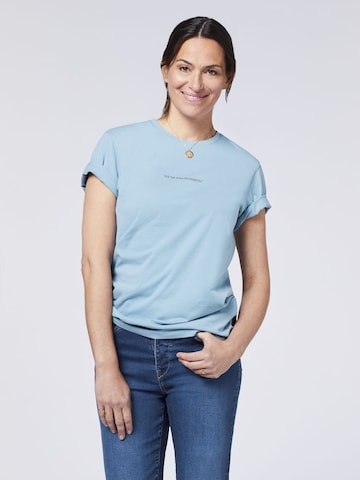 Detto Fatto Unisex T-Shirt ' mit QR-Code-Print ' in Blau: predná strana