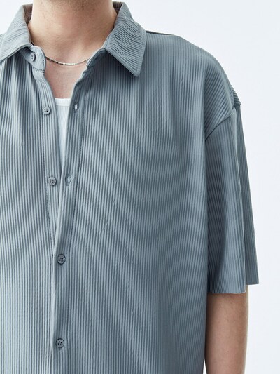 VAMOS CLO Button Up Shirt 'Reunion' in Opal / Dusty blue / Light grey, Item view