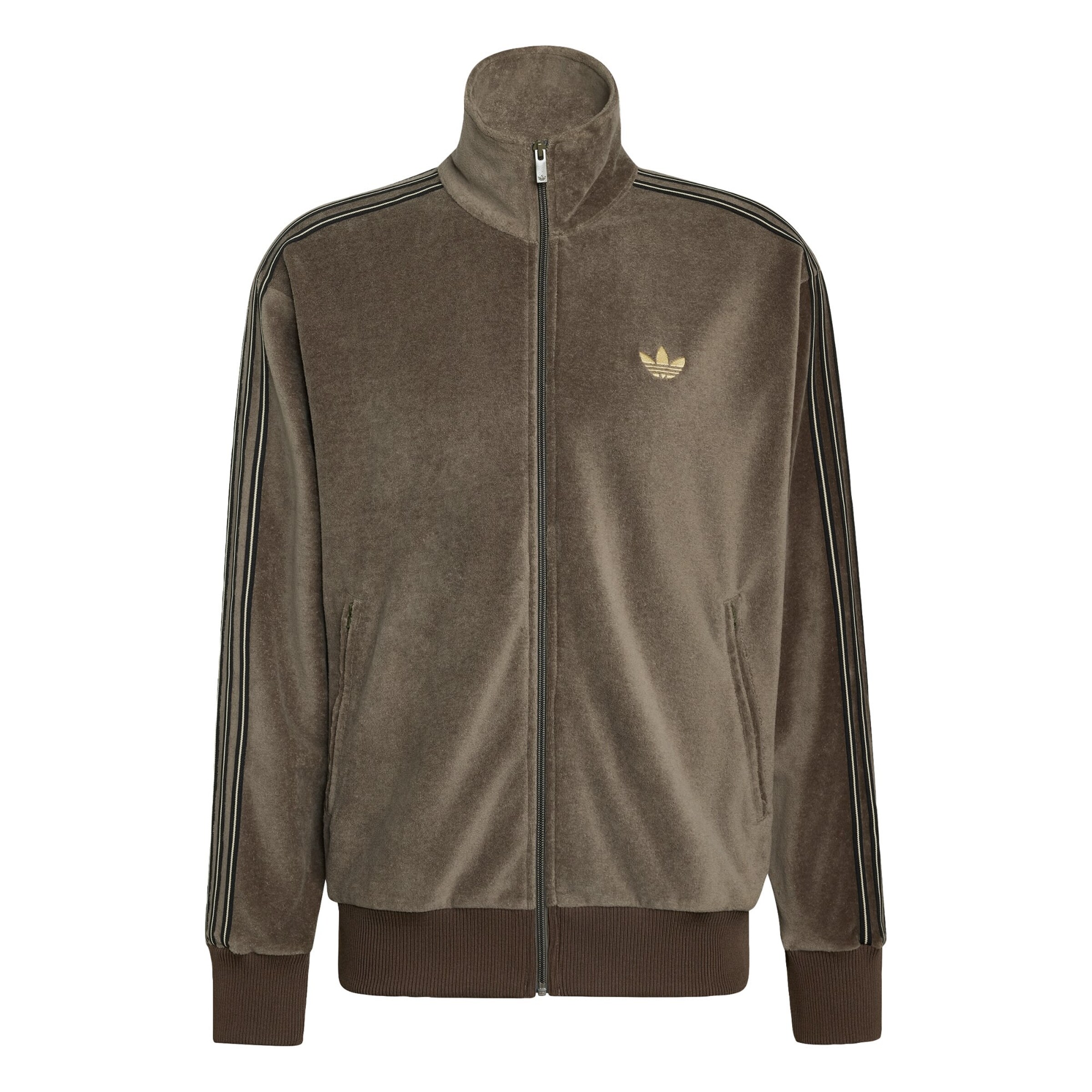 ADIDAS ORIGINALS Fleece jas 'Firebird' in Bruin: voorkant