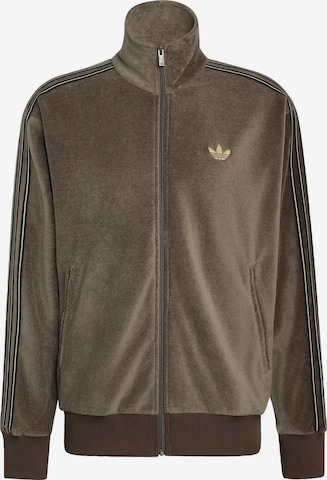 ADIDAS ORIGINALSFlis jakna 'Firebird' - smeđa boja: prednji dio