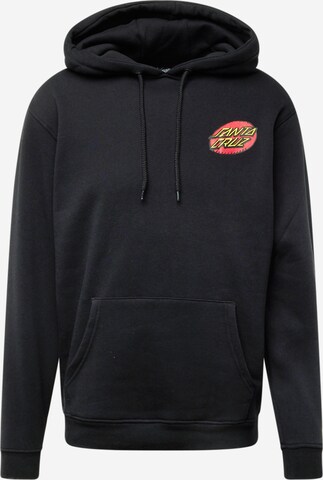 Santa Cruz Sweatshirt 'Creep Dot Hood' in Schwarz: predná strana