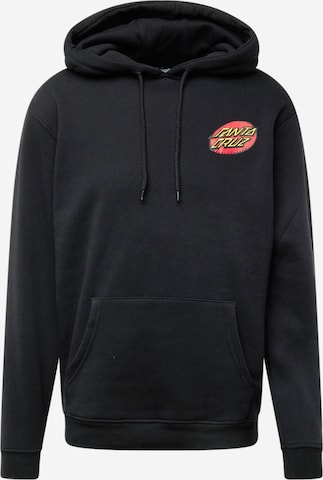 Santa Cruz Sweatshirt 'Creep Dot Hood' in Black: front
