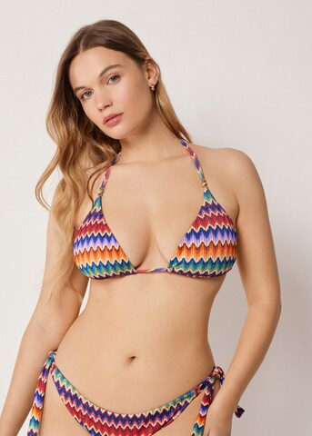 CALZEDONIA Triangel Bikinitop 'Vibrant Chevron' in Mischfarben
