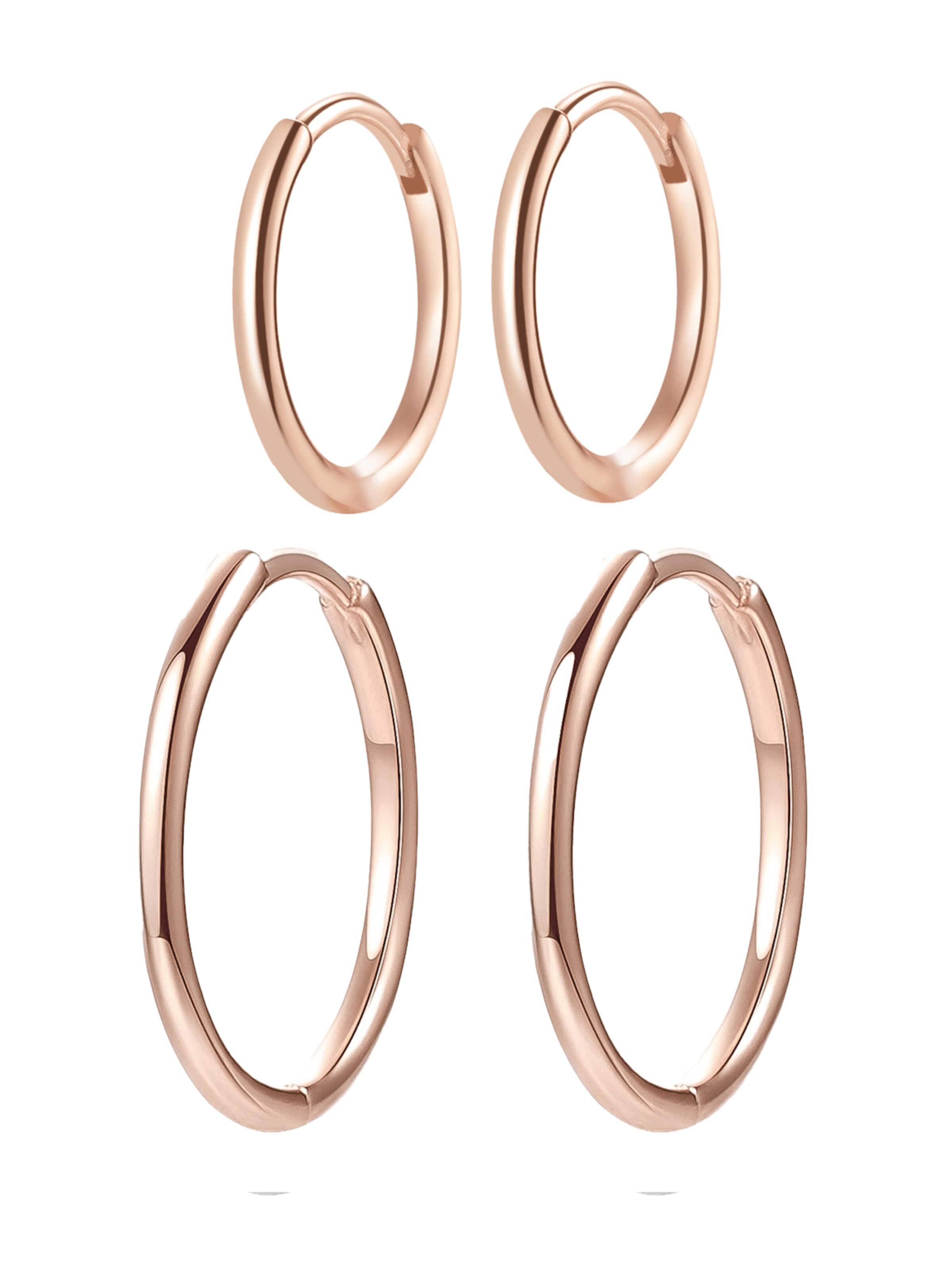 Boucles d'oreilles 'Pure Duo' Hey Happiness en or : devant