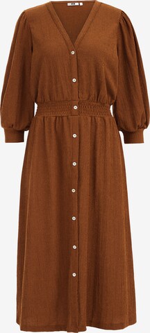 WE Fashion Shirt Dress in Brown: front