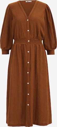 WE Fashion Shirt dress in Brown: front