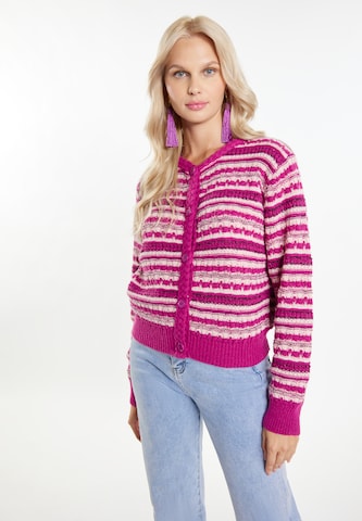 IZIA Knit cardigan in Pink: front