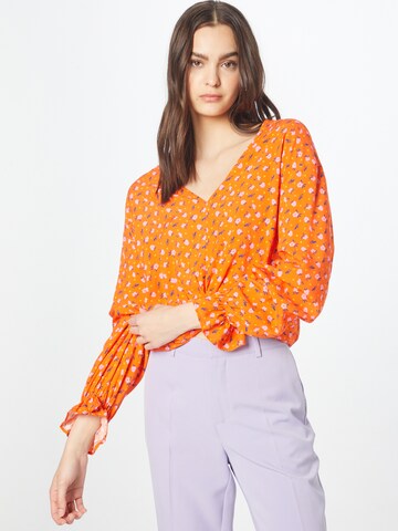 Oasis Blouse 'Ditsy' in Orange: front