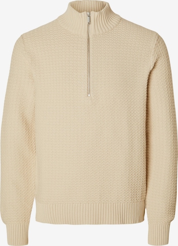 SELECTED HOMME Sweater 'THIM' in Beige: front