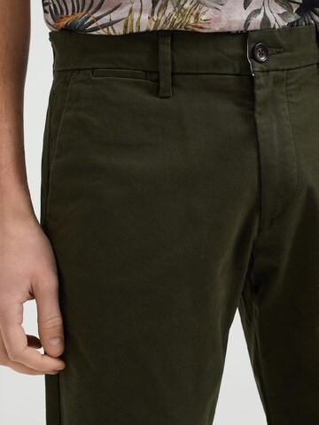 WE Fashion Slimfit Παντελόνι τσίνο σε πράσινο