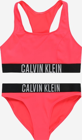 Calvin Klein Swimwear Bustier Bikini in Rood: voorkant