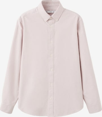MANGO MAN Button Up Shirt 'Oxford' in Pink: front
