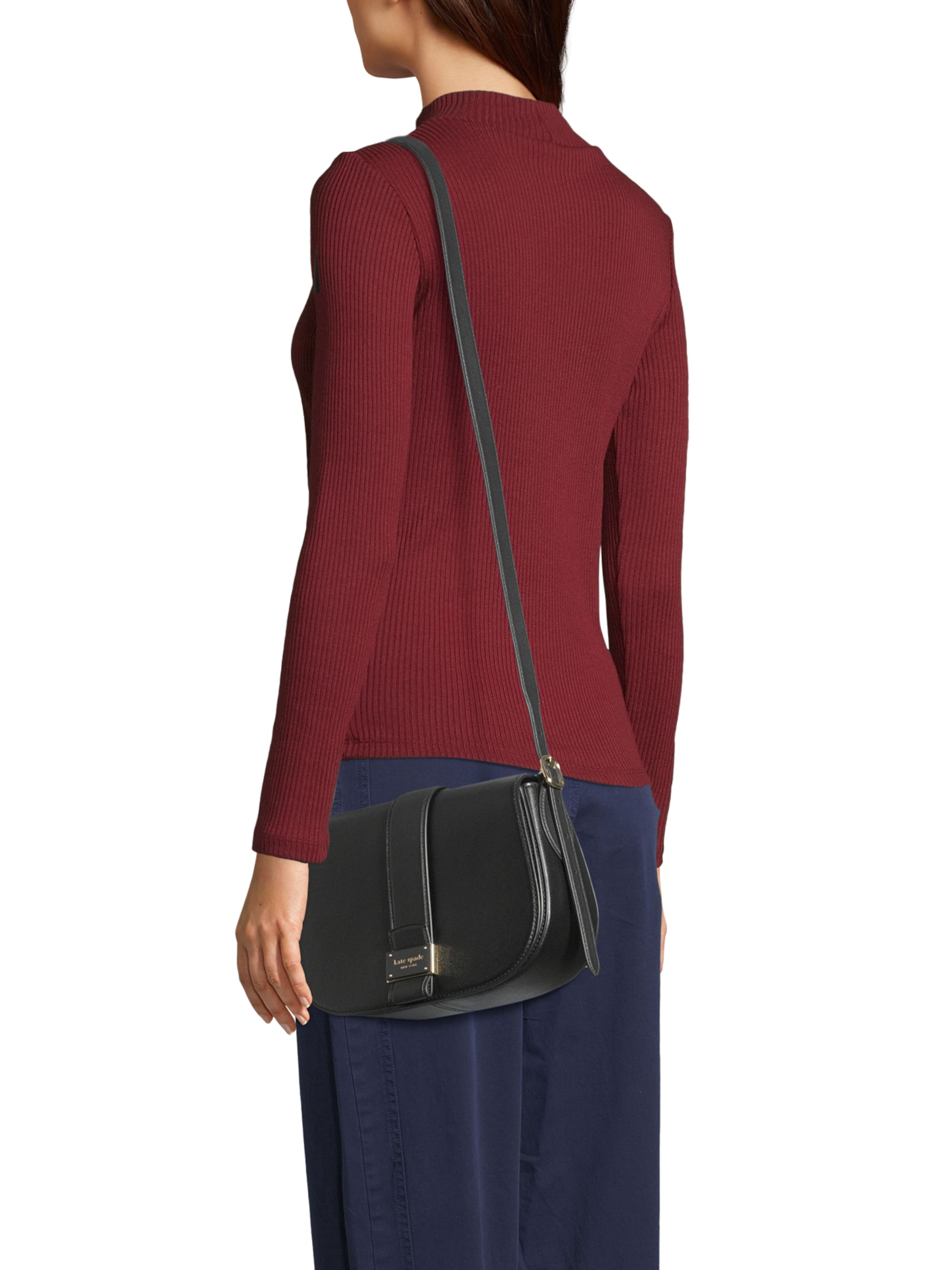 Kate Spade Чанта с презрамки 'Nouveau Saddle Bag' в черно