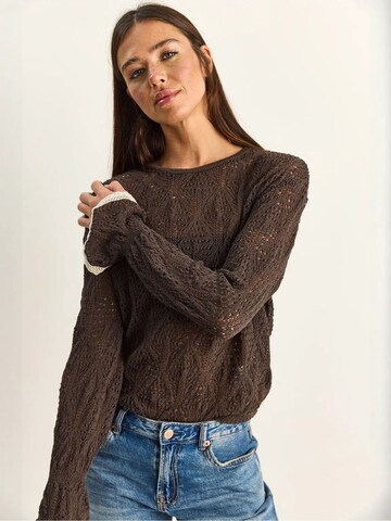 Bianco Lucci - Pullover 'Pullover' em castanho