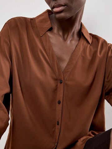 Chemisier ' ' Apricot en marron