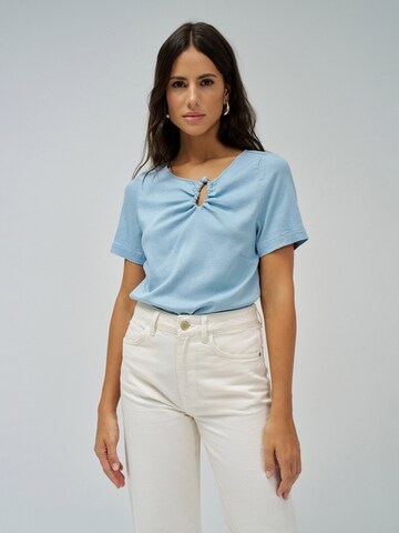 Chemisier Salsa Jeans en bleu : devant