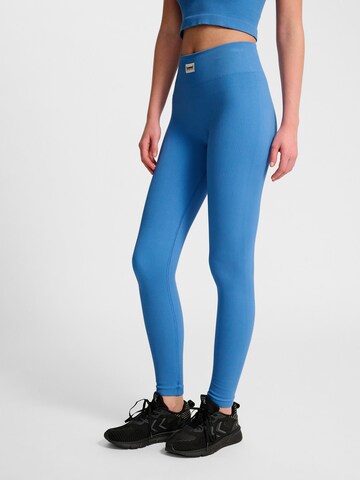 Skinny Pantalon de sport 'Pulse' Hummel en bleu : devant