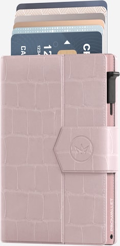 Porte-monnaies 'Pasjeshouder Plus Croco' Prowallet en rose : devant
