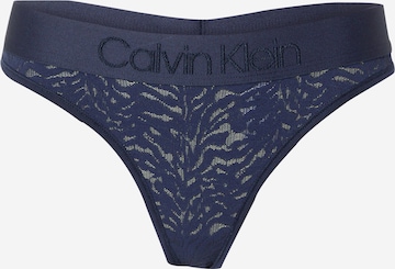 Tanga de la Calvin Klein Underwear pe albastru: față