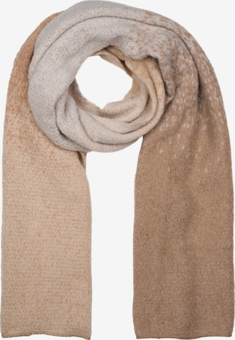 styleBREAKER Schal 'Web-Schal mit Pixel-Farbverlauf' in Beige: Vorderseite