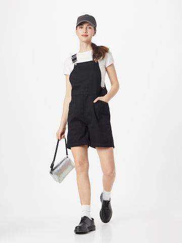 Monki Regular Dungarees in Black