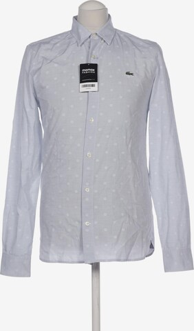 Lacoste LIVE Button Up Shirt in S in Blue: front