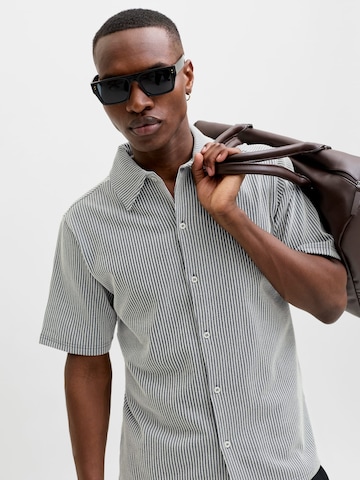 JACK & JONES Comfort fit Button Up Shirt in Blue