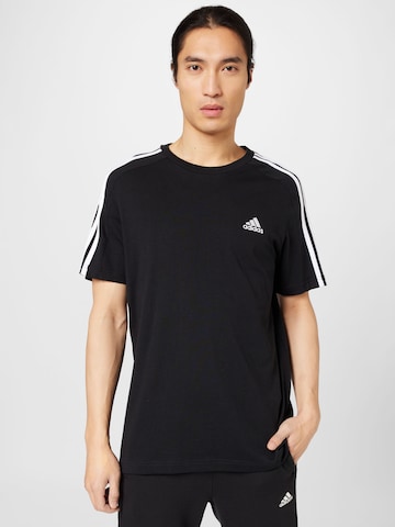 ADIDAS SPORTSWEAR Λειτουργικό μπλουζάκι 'Essentials' σε μαύρο: μπροστά