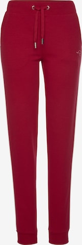 KangaROOS Tapered Pajama Pants in Red: front