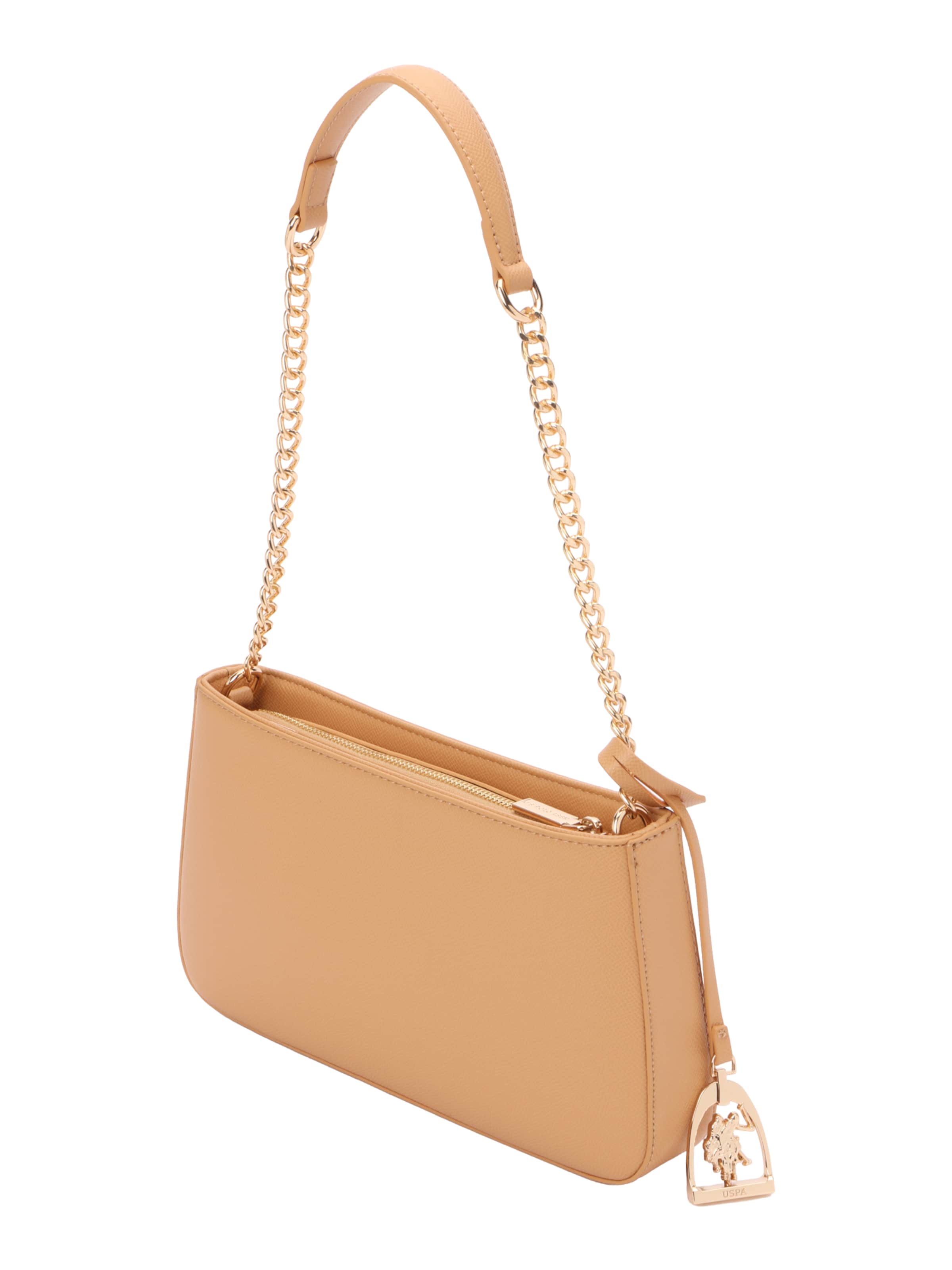 U.S. POLO ASSN. - Bolso de hombro en beige: lado