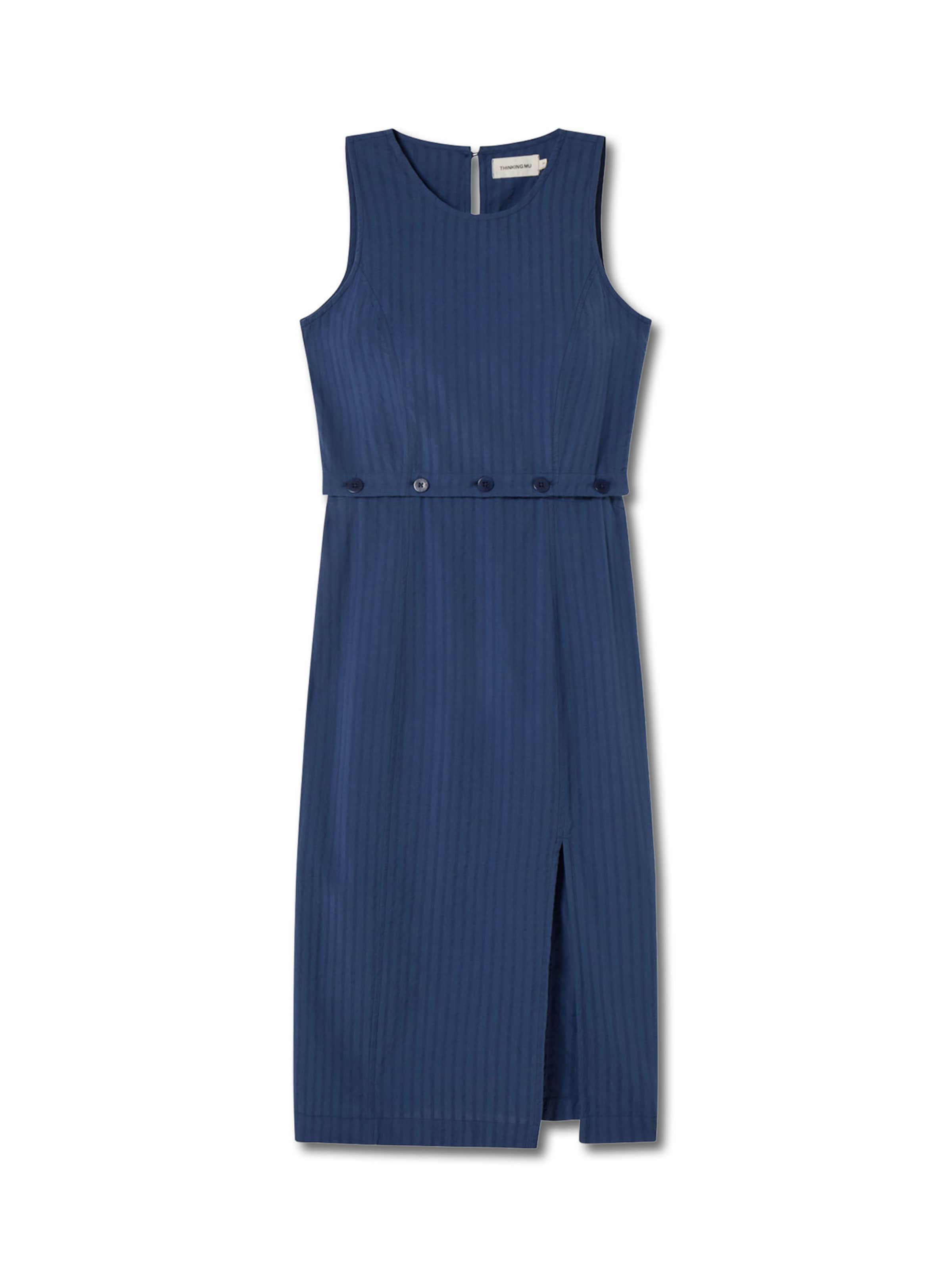 Thinking MU Kleid ' WILA ' in Blau: Vorderseite