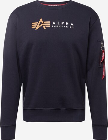 ALPHA INDUSTRIESSweater majica - plava boja: prednji dio