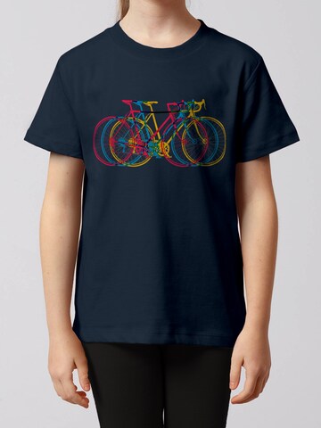watabout.kids Shirt 'Fahrräder' in Blauw: voorkant