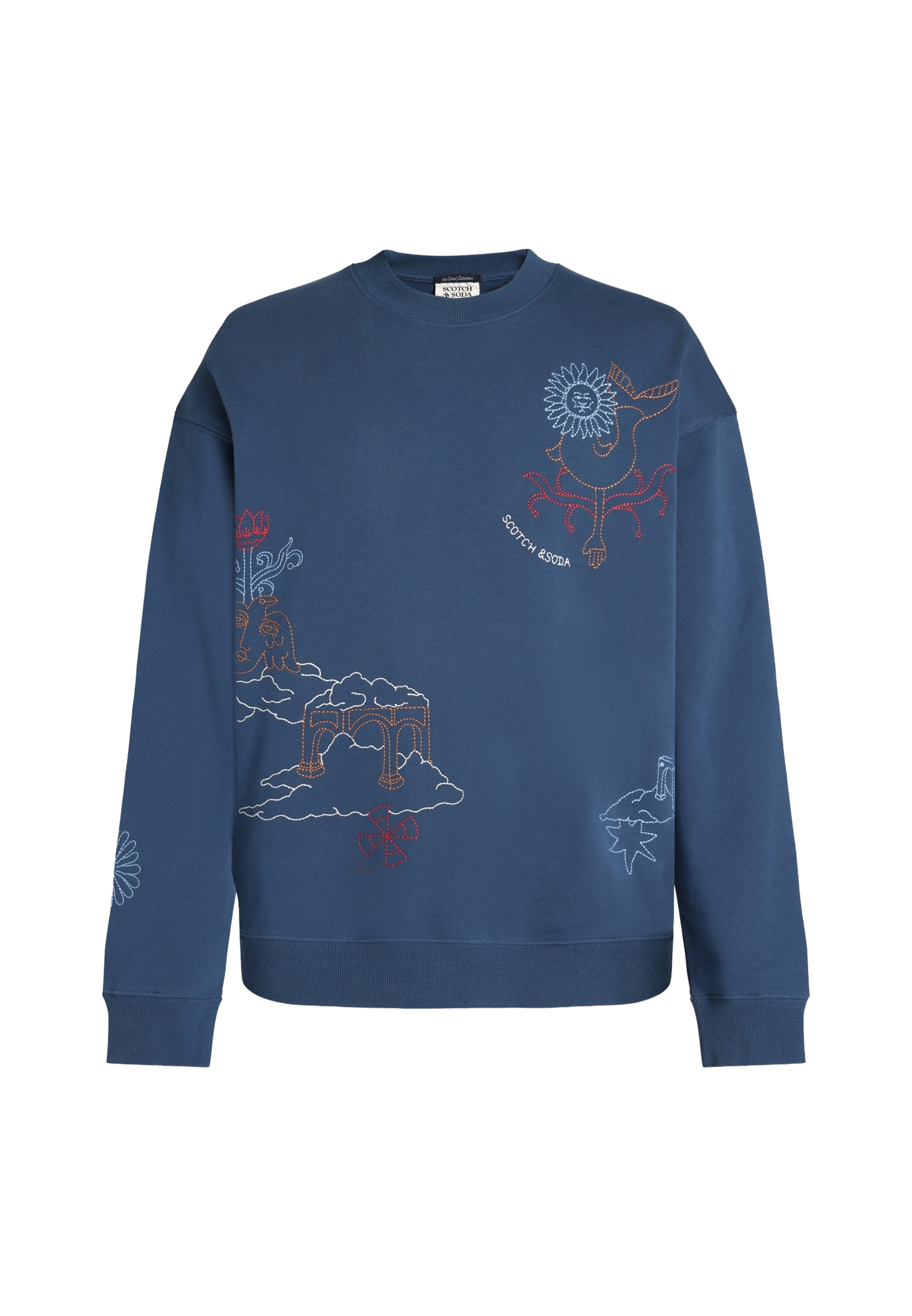 Bluză de molton de la SCOTCH & SODA pe albastru: față