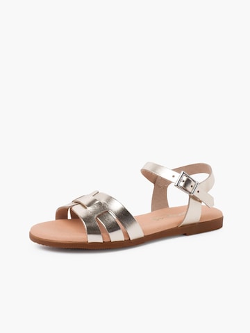 Sandales Pisamonas en or : devant