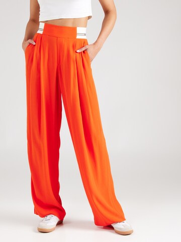 BOGNER Wide leg Pleat-Front Pants 'Jacky' in Red: front