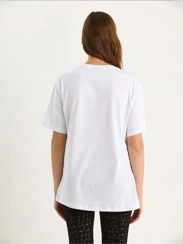 T-shirt Bianco Lucci en blanc