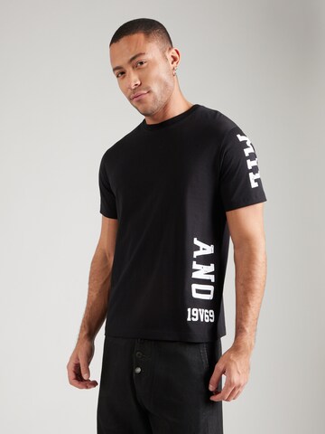 19V69 ITALIA Shirt 'Tamaro' in Zwart: voorkant