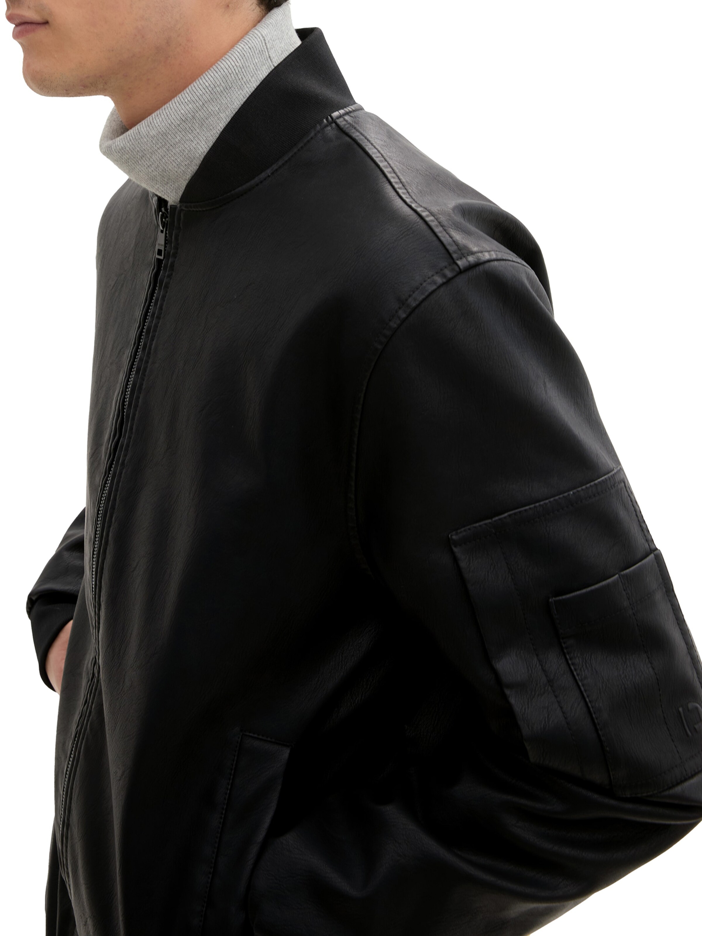 TOM TAILOR DENIM Jacke in Schwarz