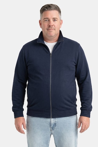 Men Plus Sweatjacke in Blau: Vorderseite