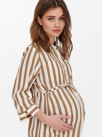 Only Maternity - Vestidos camiseiros 'Tamari' em castanho