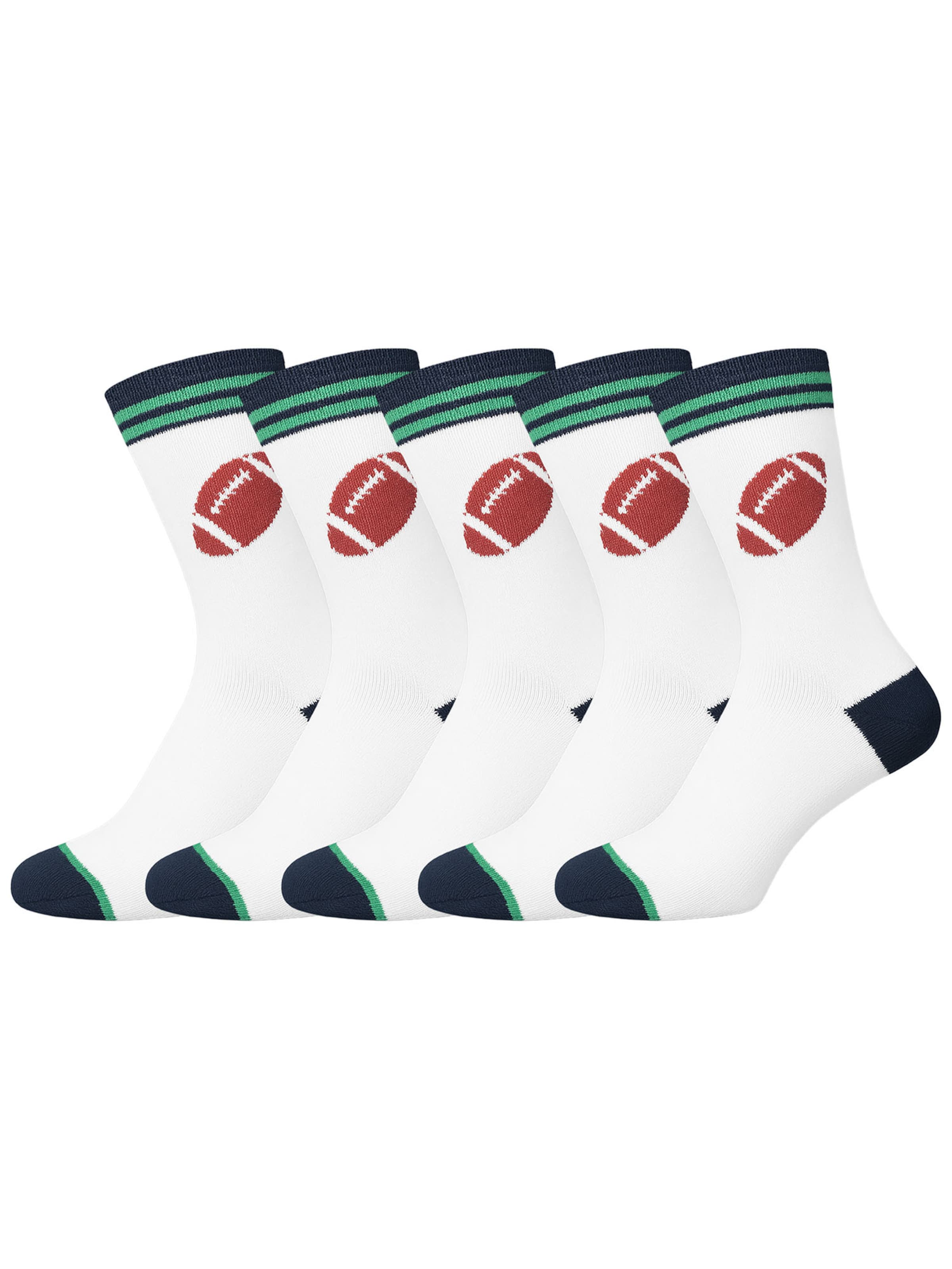 UNABUX Socks 'Touchdown' in White: front