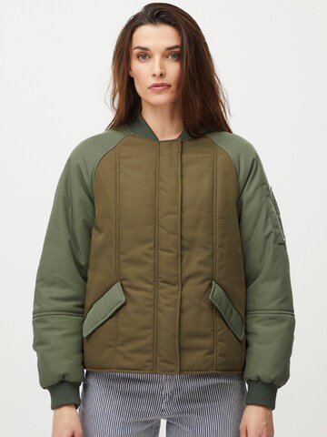 PULZ Jeans Between-Season Jacket 'Elena' in Green: front