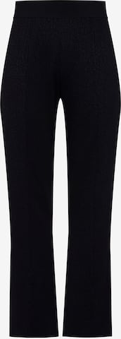 Ulla Popken Flared Pants in Black: front