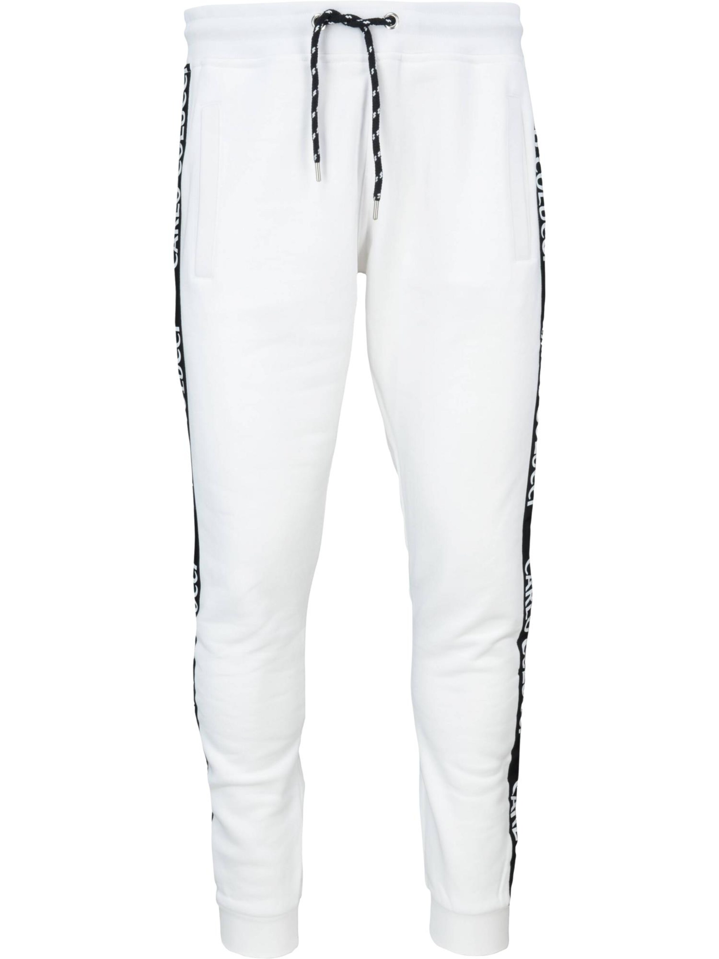 Carlo Colucci Tapered Hose 'Carfora' in Weiß: Vorderseite