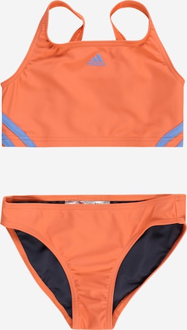 ADIDAS PERFORMANCE Badeanzug '3-Stripes' in Orange: predná strana