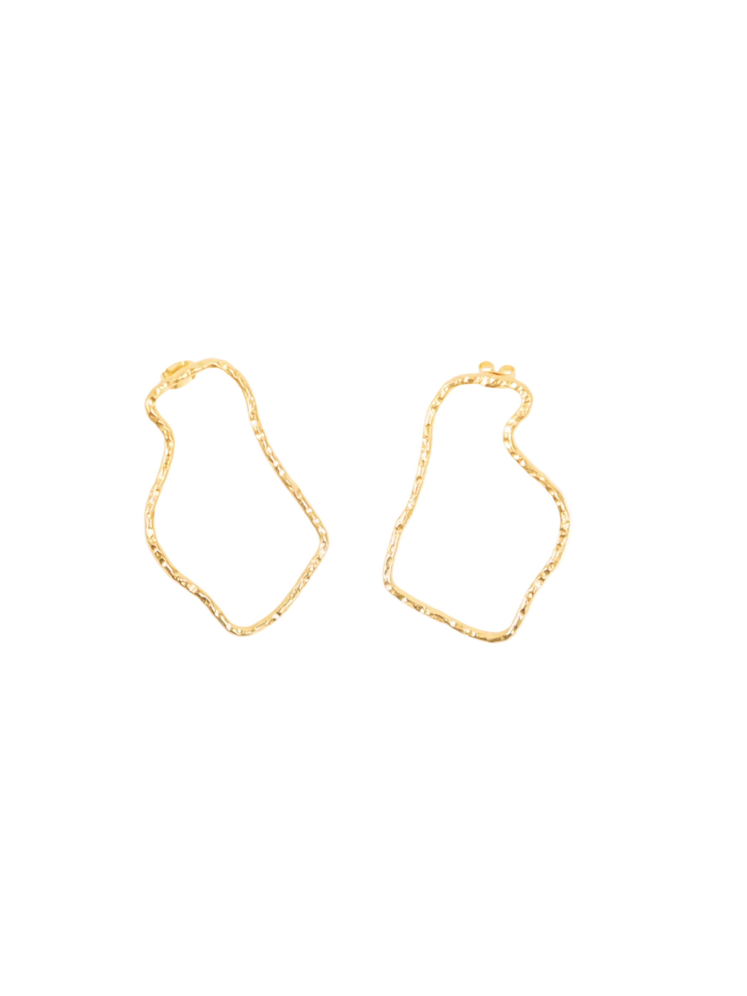 Boucles d'oreilles 'Pure Grace' Les Reines en or : devant
