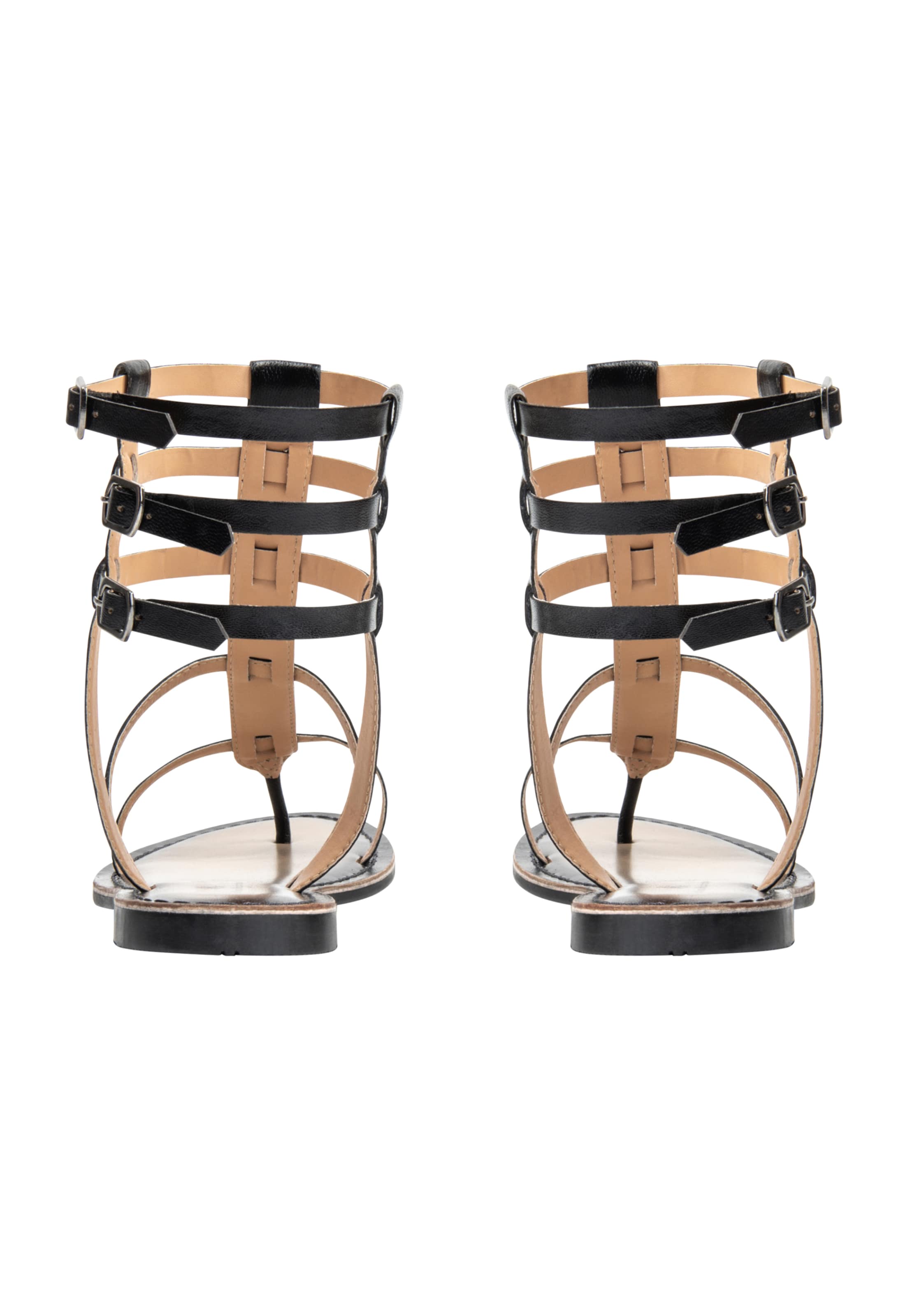 melns DreiMaster Vintage Siksniņsandales